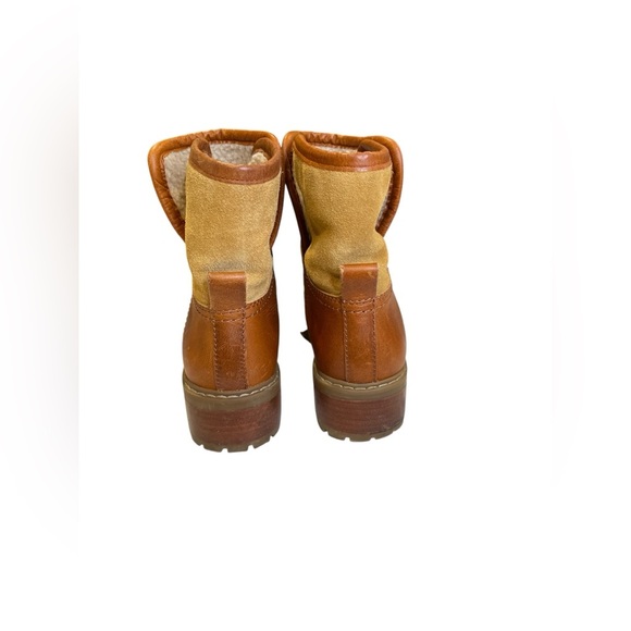 Frye and Co Ansie leather /suede lace up hikers boots w/shearling size 7.5 - Picture 5 of 6